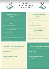 Menu Restaurant du Cygne - Les menus