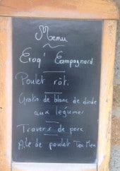 Menu Le café pomme - Exemple de menu