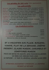 Menu Le repaire - Les galettes