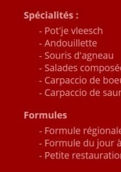 Menu Le Passe Temps - Les spécialités et formules
