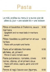 Menu Mezzaluna - Les pastas