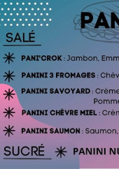 Menu Central pub - Les paninis