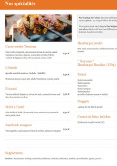 Menu Le Tunisien de Calais - Les spécialités