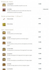 Menu Goût i Pizza - Les classiques