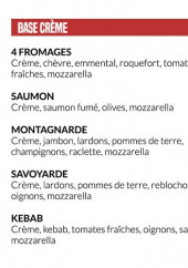 Menu Pizzassino - Les pizzas suite