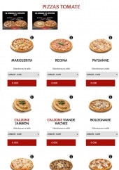 Menu Mario.pizza - Les pizzas base tomate