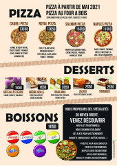 Menu Hot Burger - Les pizzas, dessert et boissons