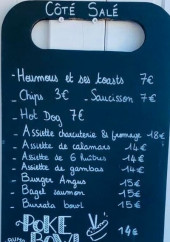 Menu La Plage - Le côté salé