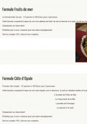 Menu Le Bellevue - Les formules