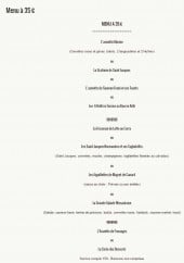 Menu Le Bellevue - menu 35€