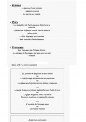 Menu Le Normandy - Les entrées, plats, fromages et menu à 19€