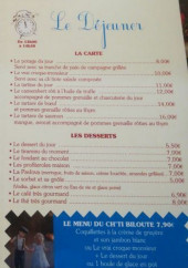 Menu Chez suz'anne - La carte