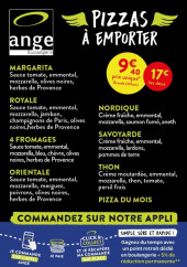 Menu Boulangerie Ange - Les pizzas à emporter