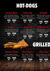 Menu Farmer's - Menu hot dog