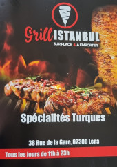 Menu Grill İstanbul - Carte et menu Grill İstanbul Lens