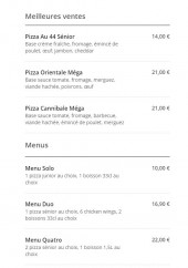 Menu Au 44 Pizza - Meilleures ventes et menus