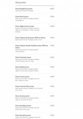 Menu Au 44 Pizza - Pizza Junior