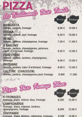 Menu Les Gones - Les pizzas