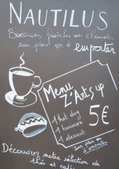 Menu Nautilus - Un extrait de la carte