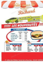 Menu Aux petits creux de Richard - Les hamburgers 