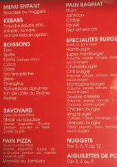 Menu Friterie Bapalmoise (!!) - Les kebabs et boissons,...