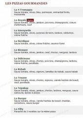 Menu Le Kiosque à Pizzas - Les pizzas gourmandes
