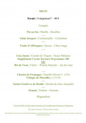 Menu Bacôve - Menu escute