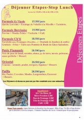 Menu Chez Mireille - Les formules déjeuner étapes