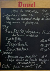 Menu Les Robinsons du Lac - Un exemple de menu du week-end