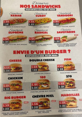 Menu La Scampia - Les sandwichs et burgers