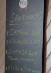 Menu La Fringale - Les sandwichs