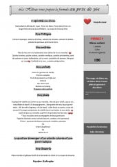 Menu La Hêtraie - Le menu à 36€