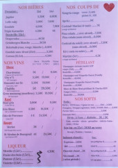 Menu Le Bar à Crustacés - Les bières, vins, ...