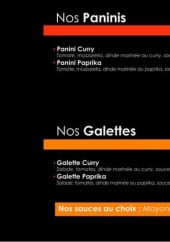Menu Café Snack - Les paninis et galettes