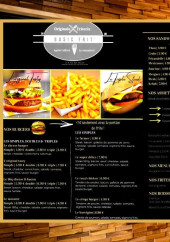 Menu Basic Frit' - Burgers, sandwiches, assiettes,...