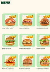 Menu Bioburger - Les menus