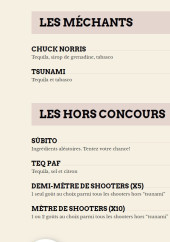 Menu Carmela - Le méchants et hors concours