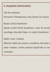 Menu Extrême Orient - A craquer