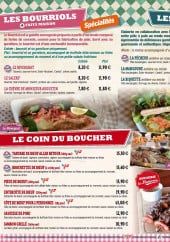 Menu La mangoune - Les bourriols, tartas, frites,...