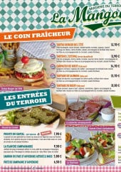 Menu La mangoune - Les entrées, les salades, la tartine l'estival,...