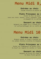 Menu La Tonkinoise - Les menus midi