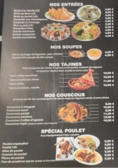 Menu Lamartine - Les entrées, les soupes, , les tajines,.....