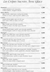 Menu Le 1513 - Les crêpes sucrées avec glaces