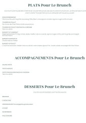 Menu Le 31 - Menu brunch