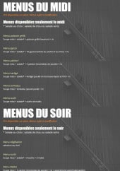 Menu Le Maïko - Les menus