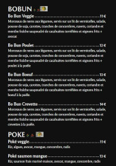 Menu Let's Wok - Les bobuns, poks et woks