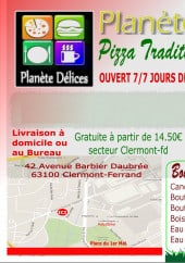 Menu Planete delices - Salades, desserts, boissons,....