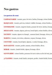 Menu Rémi pizza - Les pizzas gastros