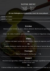 Menu L'Apostrophe - Les menus