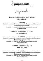 Menu Papapoule By Lo - Les formules